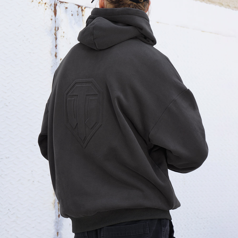 World of Tanks Hoodie with embossing grey, S
