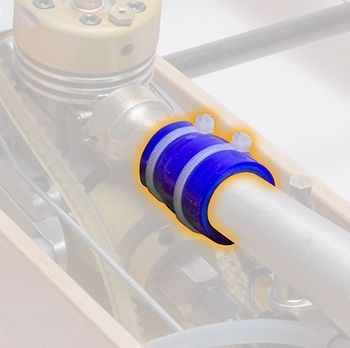 Exhaust tube 16x22x100mm silic