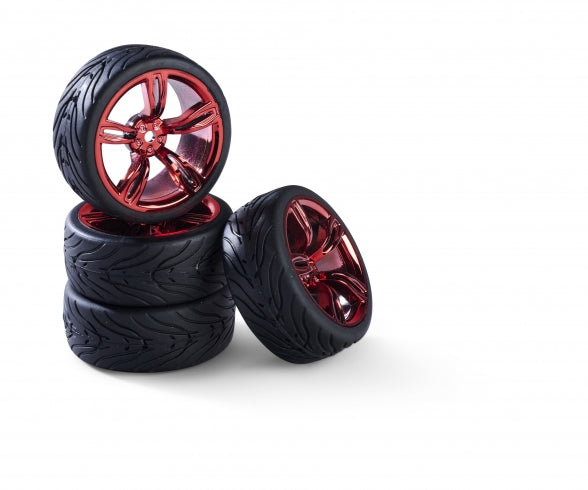 1:10 wheel set (4) Design 10 Sp.red 26mm