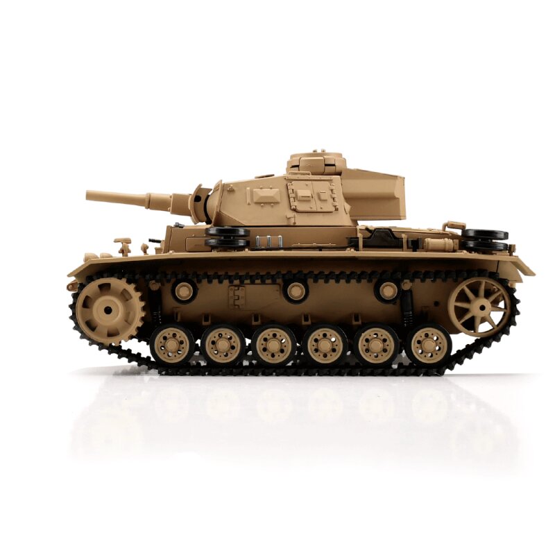 1/16 RC Panzer III Ausf. H sand BB+IR (Metaltracks)