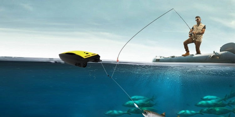 DEMO Radiostyrd båt för fiske - fånga fisk! Baiting 500 Fishing Boat - v2