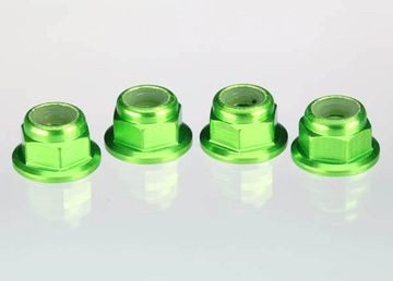 Traxxas 1747G Lock Nut Flanged M4 Alu Green (4)