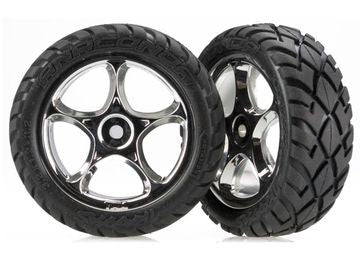 Traxxas 2479R Tires & Wheels Anaconda/Tracer Chrome 2.2" 2WD Front (2)