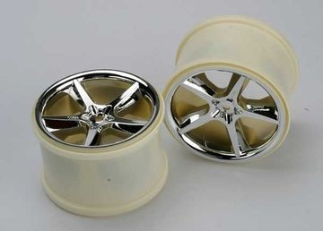 Traxxas 5372 Wheels Gemini Chrome (14mm) 3.8" (2)