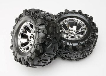 Traxxas 5673 Tires & Wheels Canyon AT/Geode (17mm) 3.8" (2)