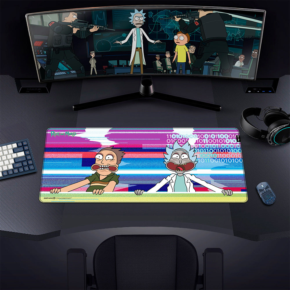 Rick and Morty Mousepad Glitched, XL