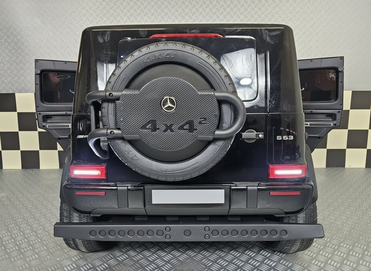 Mercedes-Benz G63 AMG 4x4 24V elbil til børn – 2 personer, metallic sort