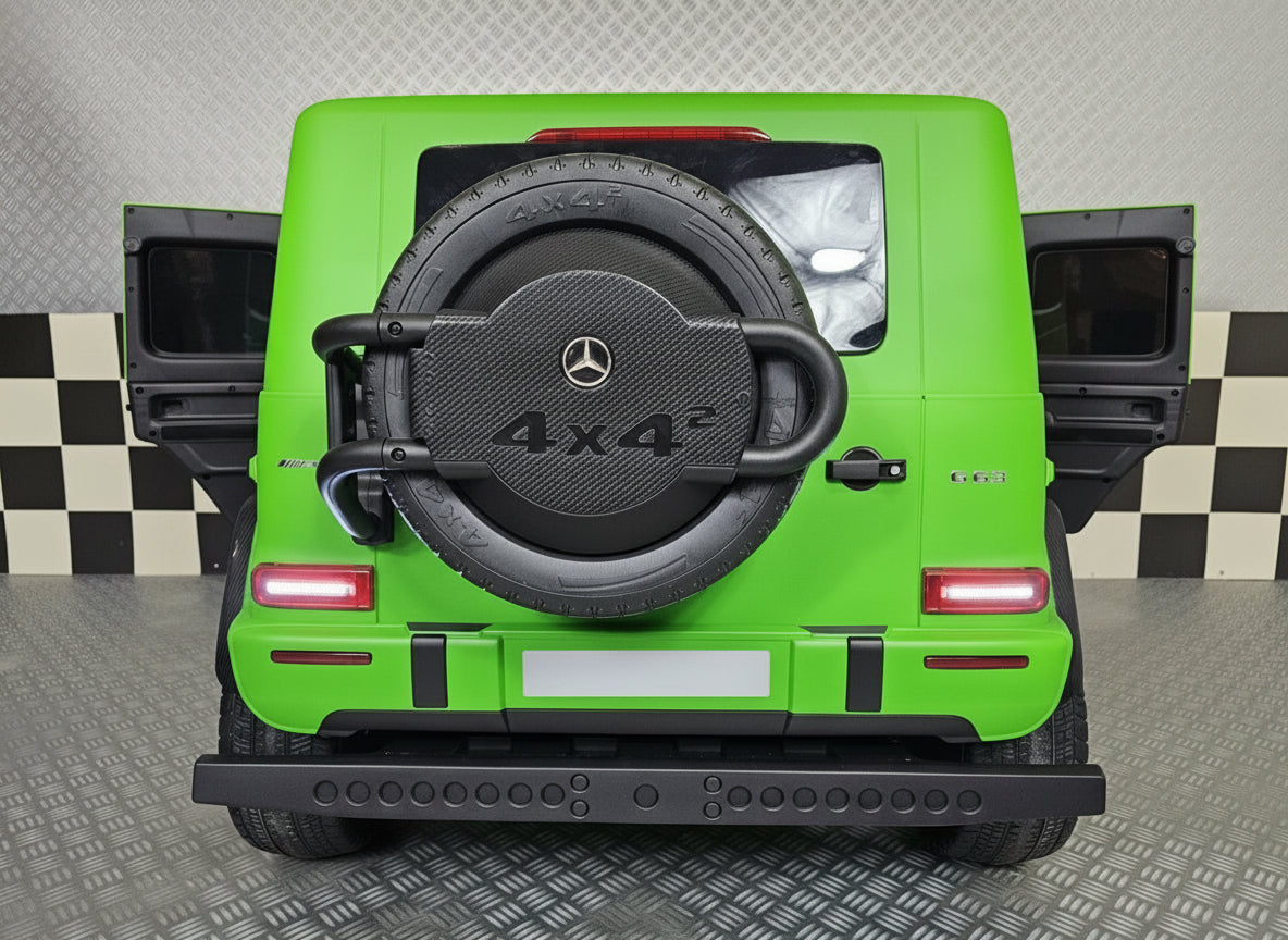 Mercedes-Benz G63 AMG 24V elbil för barn – 2 personer, matt grön