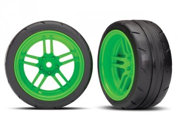 Traxxas 8374G Tires & Wheels Response 1,9" Touring Green Rear VXL (2)