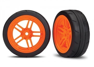 Traxxas 8373A Tires & Wheels Response 1,9" Touring Orange Front VXL (2)