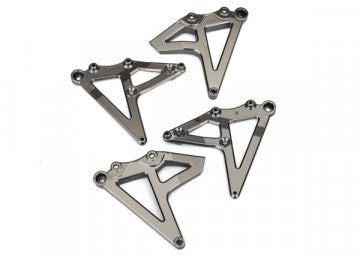Traxxas 8538X Shock Mounts Rear L+R Set Satin Black Chrome UDR