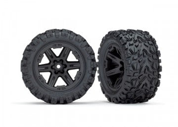 Traxxas 6774 Tires & Wheels Talon Extreme/RXT Black 2.8" 2WD Rear TSM