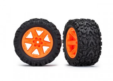 Traxxas 6773A Tires & Wheels Talon Extreme/RXT Orange 2.8" 4WD TSM (2)
