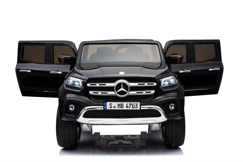 Mercedes X-Class Svart 4WD – 4x12V Elbil för Barn