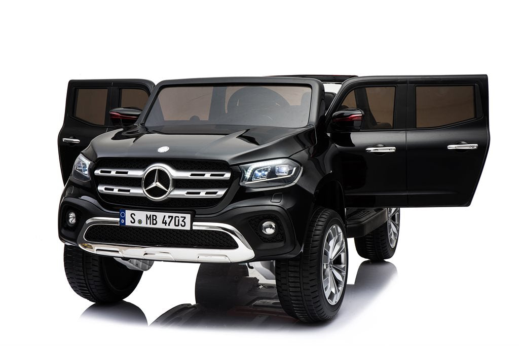 Mercedes X-Class Svart 4WD – 4x12V Elbil för Barn
