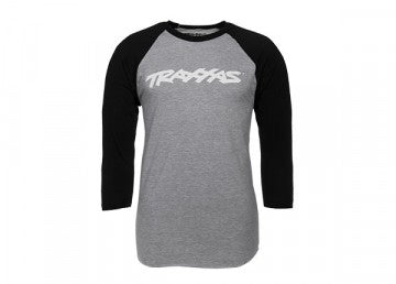 Traxxas 1369-S Shirt Raglan Traxxas-logo Grey/Black S (Premium Fit)
