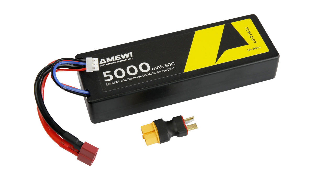 LiPo Batteri 2S 7,4V 5000mAh 50C XT60 + T-plug