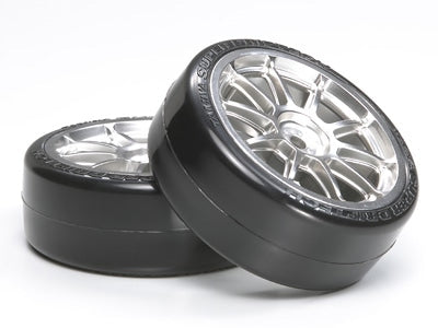 RC SPOKED WHEEL W/ SD TIRES DRIFT 24MM
