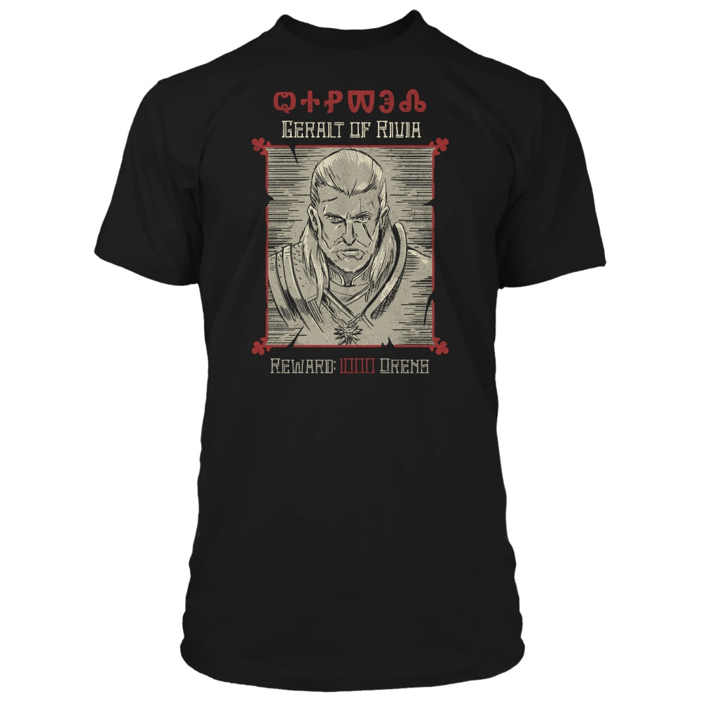 Jinx The Witcher 3 - Wanted Poster T-shirt Black, 2XL