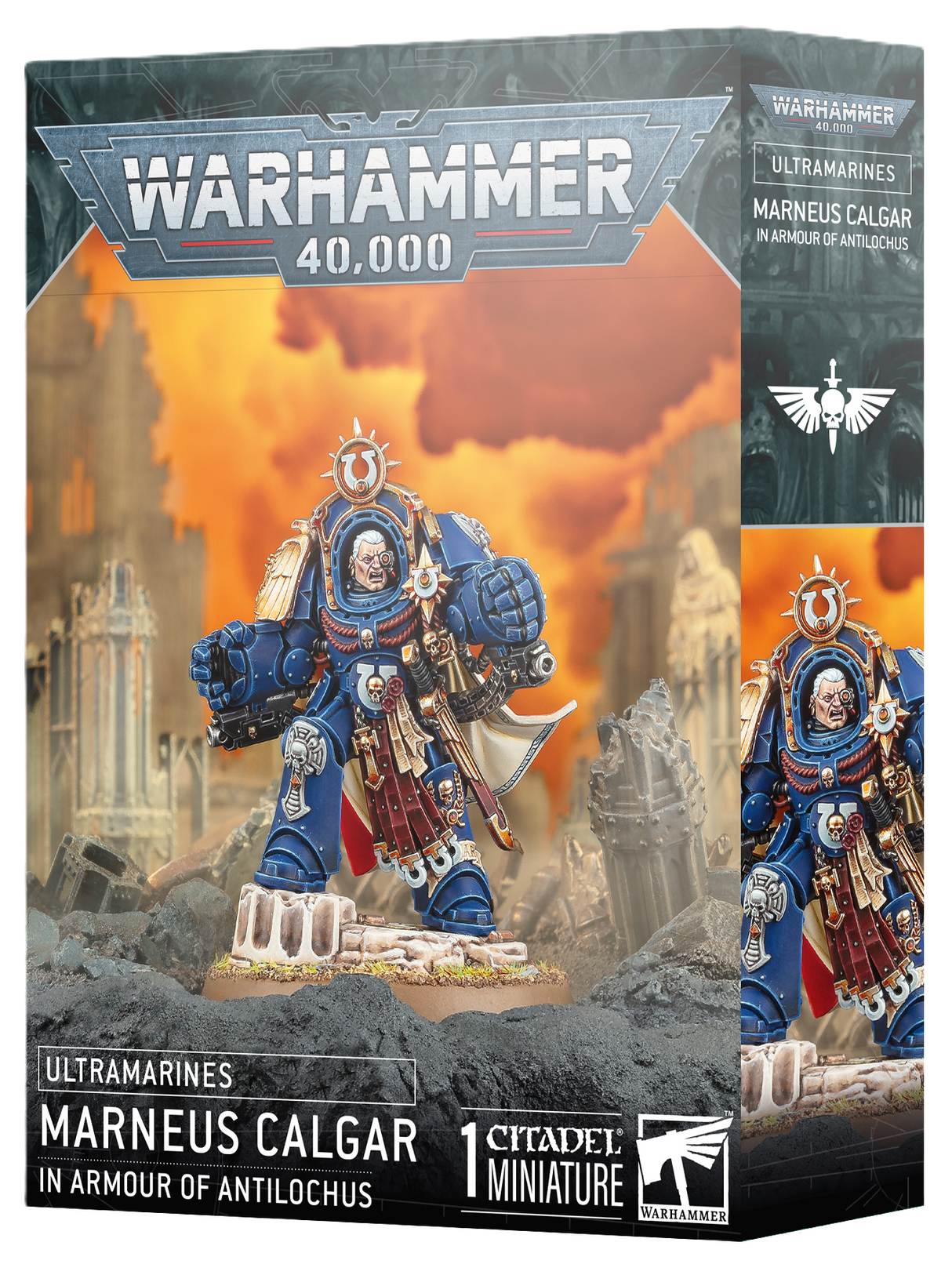 Warhammer 40,000 - Space Marines - Ultramarines CALGAR IN ARMOUR OF ANTILOCHUS