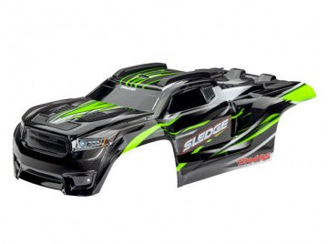 Traxxas 9511G Body Sledge Green Complete w/ Mounts & Support