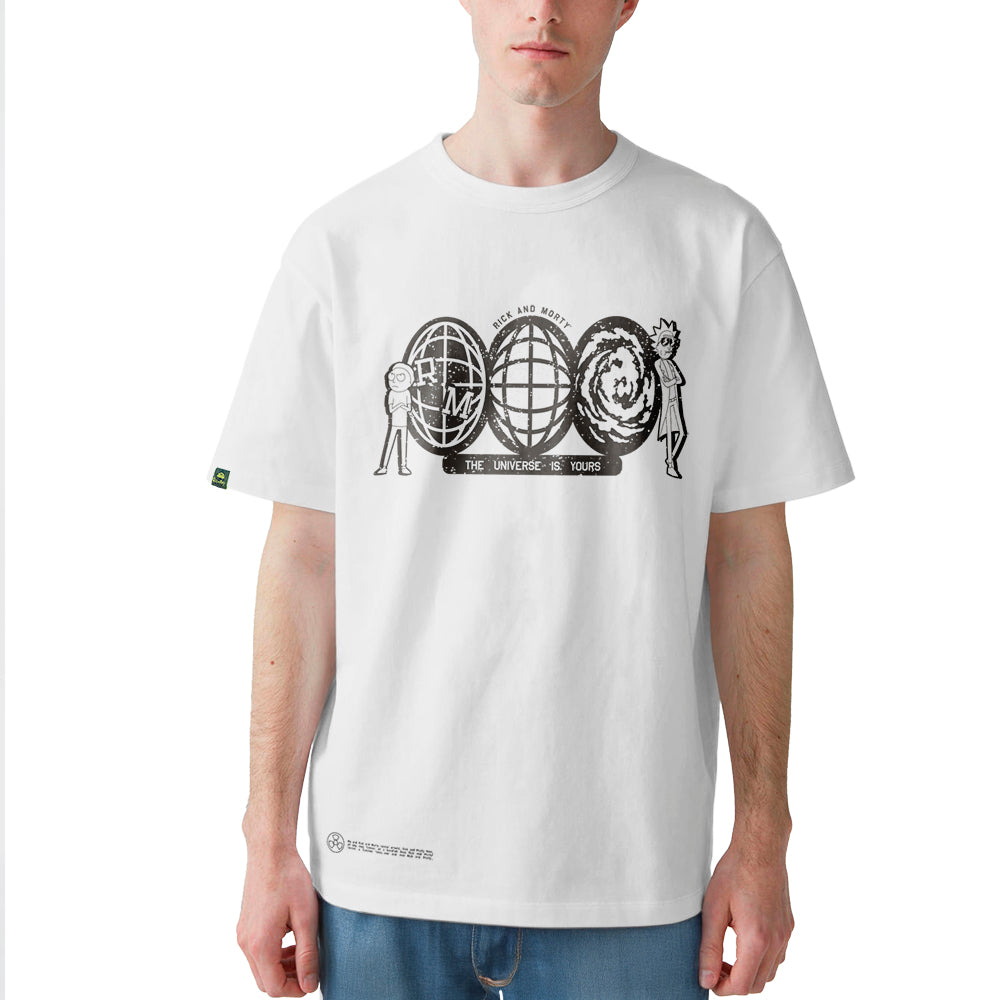 Rick and Morty The Universe is Yours t-shirt white, XXL