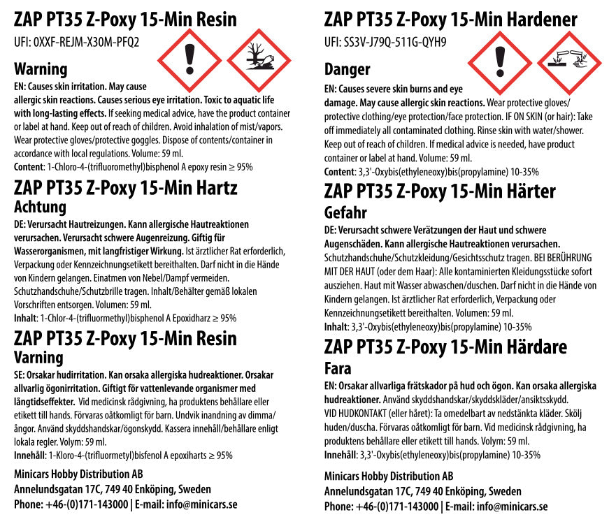 PT-35 Z-Poxy Glue V2 15-min 118ml