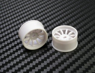 PN Racing Mini-Z AWD Machine Cut 10 Spoke Rear Wheel R0 White