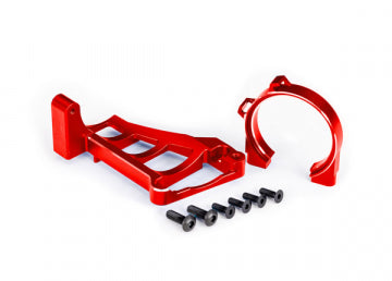 Traxxas 10261-RED Motor Mounts Front & Rear Set Alu Red Maxx