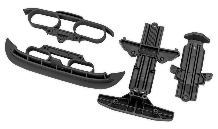 Skidplates Front & Rear + Front & Rear Bumper (Black) Mini Rally