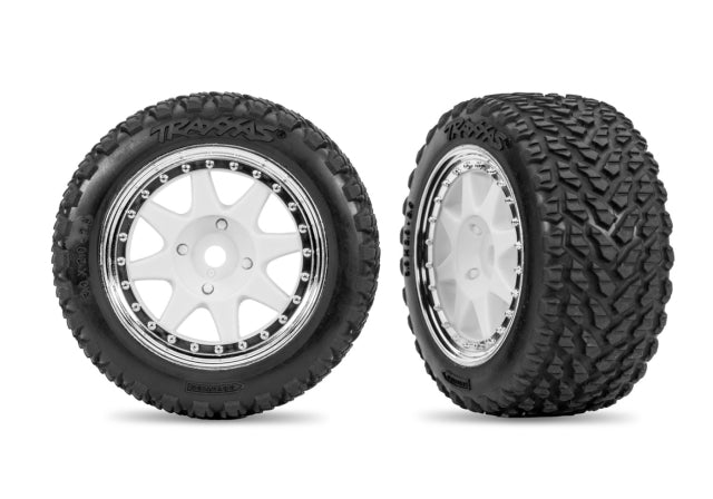 Tires & Wheels Rally / Mini Rally White/Chrome Rear (2)
