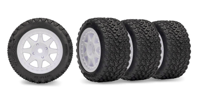 Tires & Wheels Rally / Mini Rally White Front(H) + Rear(S) (4)