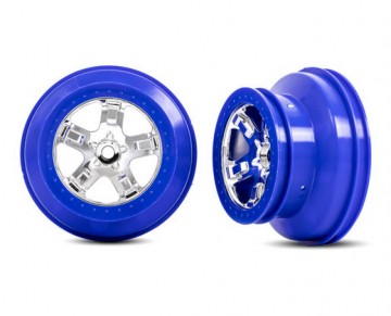 Traxxas 5868A Wheels SCT Chrome-Blue 2.2/3.0" 4WD/2WD Front (2)