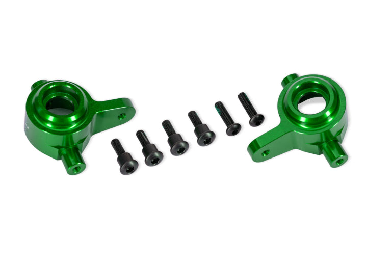 TRAXXAS 9064-GRN Steering Blocks Alu Green (Pair) Raptor R Ultimate, (Upgrade #9080)