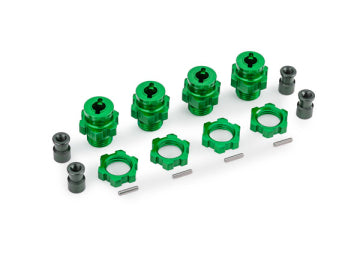 Traxxas 9086-GRN Wheel Hub & Nuts 17mm Alu Green (4) Jato 4x4