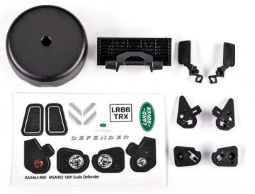 Traxxas 9720 Grille, Mirrors, Decal Sheet Defender TRX-4M