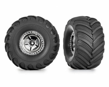 Traxxas 9867 Tires & Wheels Terra Groove 3.0x1.0" (2)