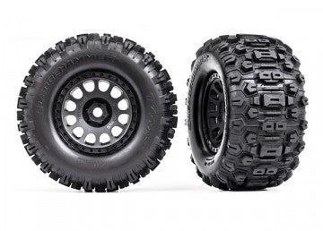 Traxxas 7876 Tires & Wheels Sledgehammer/XRT Race Black (2)