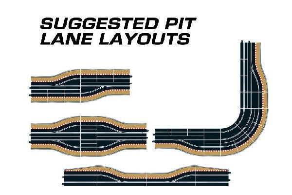 Pit Lane Track (left hand) - Includes sensor 2pcs