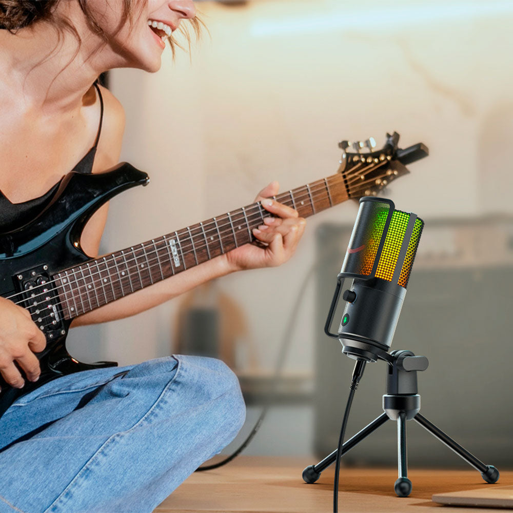 FIFINE K669 PRO2 Conedenser RGB USB Microphone , Black