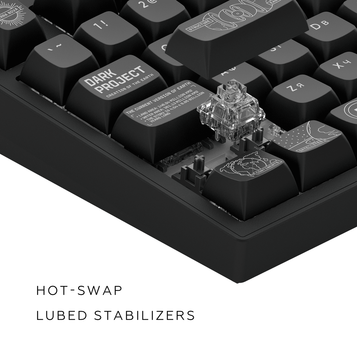 Dark Project ALU Terra Nova Black - Wireless Gaming Keyboard (ANSI UA)