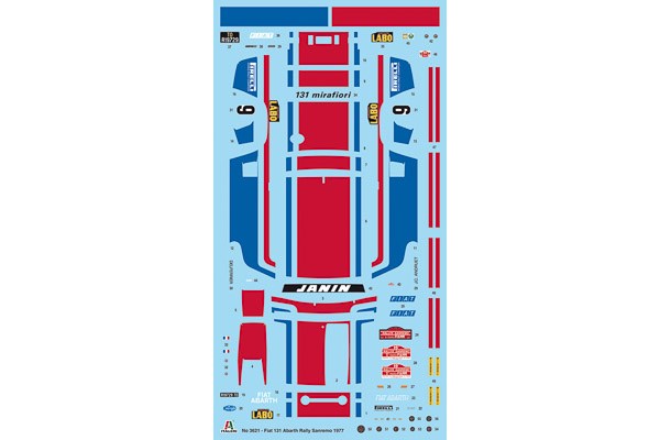 1:24 Fiat 131 Abarth 1977 San Remo Rally Winner