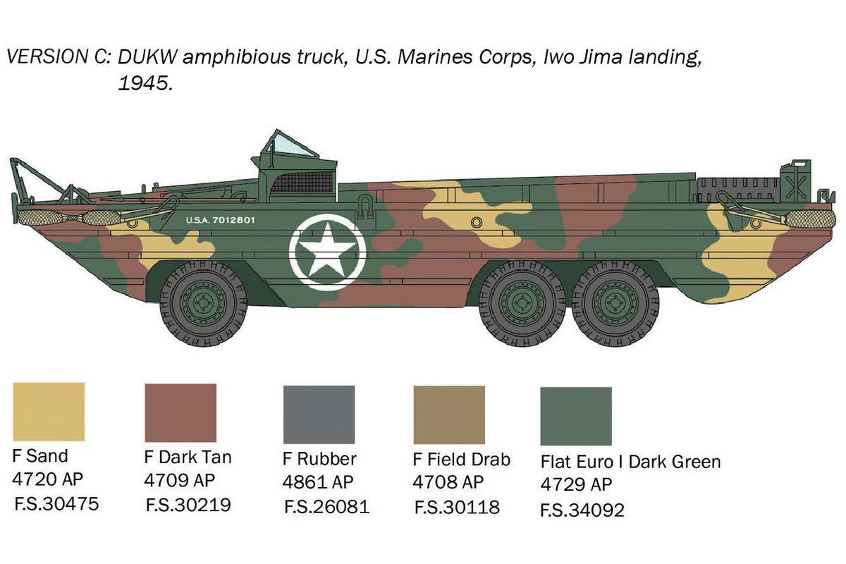 1:72 DUKW 2 ½ ton Amphibious Truck
