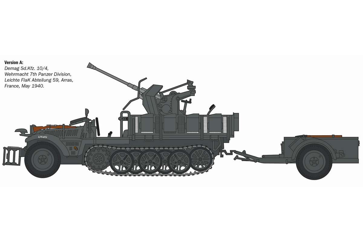 1:35 Sd.Kfz 10/4 with flak 30 and crew