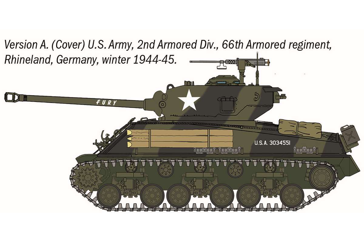 1:56 M4A3E8 Sherman Fury, starter set