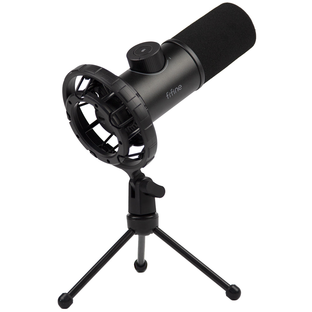 FIFINE K658 Dynamic RGB USB Microphone, Black
