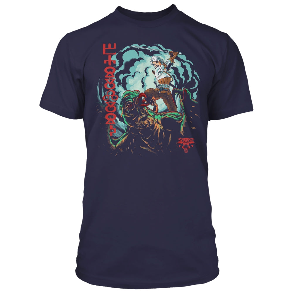 Jinx The Witcher 3 - Slaying the Basilisk T-shirt Navy, L