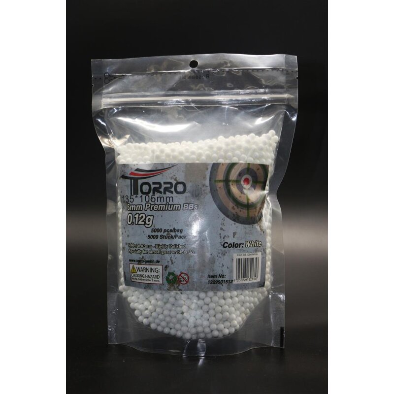 5000 Pcs 6mm Ammunition White
