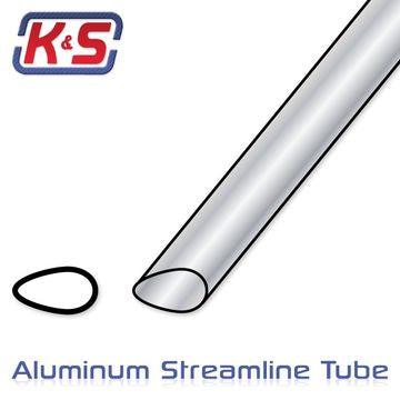 K&S 1101 - Aluminium Streamline Tube 7.95x890mm (5/16x35) (5)