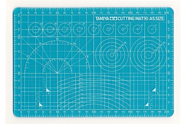 Tamiya Cutting Mat (A5 Size/Blue)